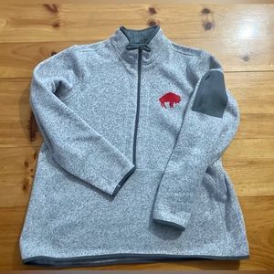 Buffalo Bills Antigua Women’s Gray Fortune Half-Zip Pullover Jacket 💙🏈❤️